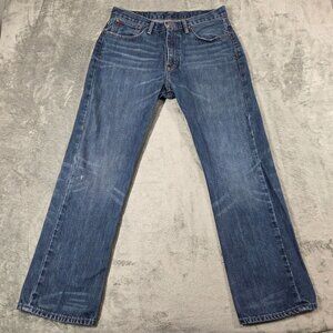 Polo Ralph Lauren Jeans Mens 32X30 Blue Vintage 67 Distressed Straight Leg Denim